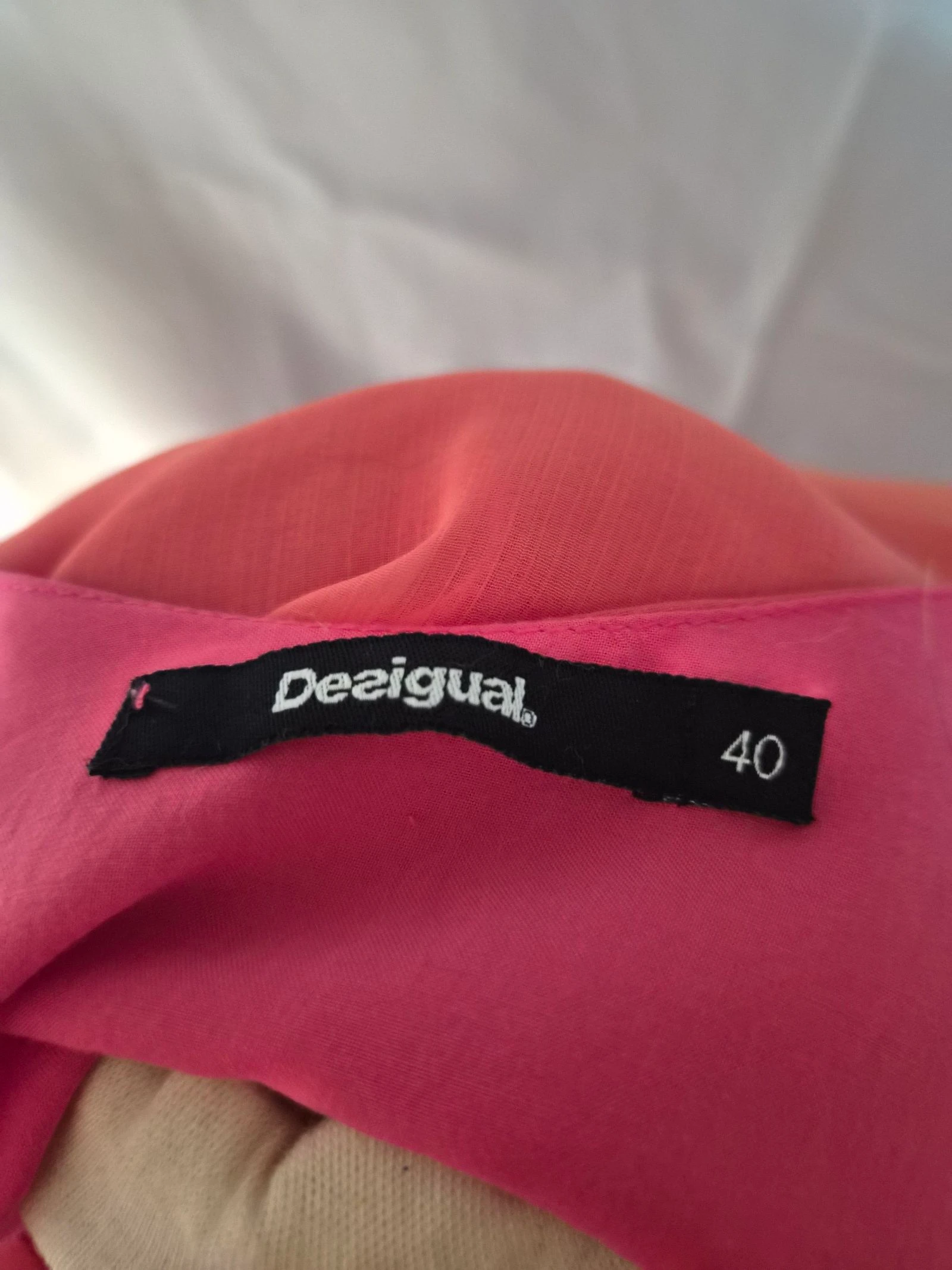 Vestido Desigual en tonos naranja/rosa talla 40/L – photo 11